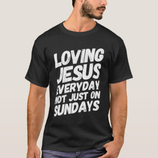 Ich Liebe Jesus mit positiver religiöser Botschaft T-Shirt