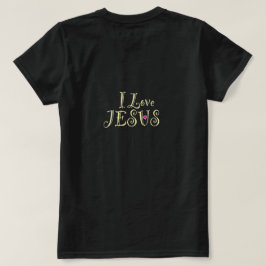 Ich liebe Jesus mit rosa Herz T-Shirt