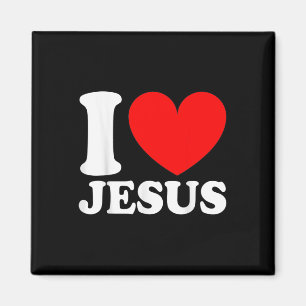 Ich liebe Jesus Niedlich Religiös Christlich Relig Magnet