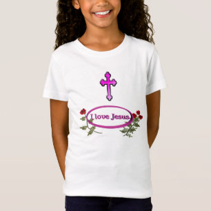 Ich liebe Jesus-Produkte mit Rosen T-Shirt