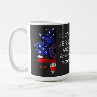 Ich Liebe Jesus und auch Amerika Kaffeetasse