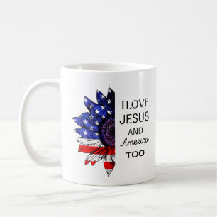 Ich Liebe Jesus und auch Amerika Kaffeetasse