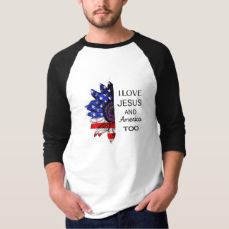 Ich Liebe Jesus und auch Amerika T-Shirt