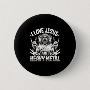 Ich liebe Jesus und Heavy Metal 2 Button
