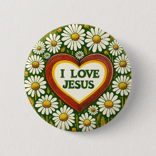 Ich Liebe Jesus und Jesus Lieben Sie Button