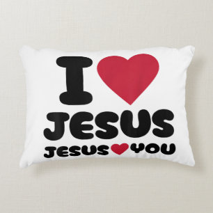 Ich Liebe Jesus und Jesus Lieben Sie Christlich Dekokissen