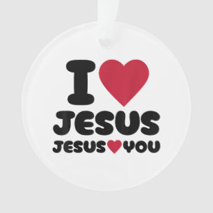 Ich Liebe Jesus und Jesus Lieben Sie Christlich Ornament