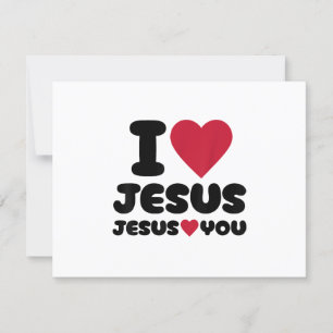 Ich Liebe Jesus und Jesus Lieben Sie Christlich RSVP Karte