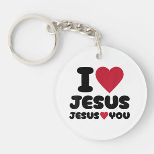 Ich Liebe Jesus und Jesus Lieben Sie Christlich Schlüsselanhänger