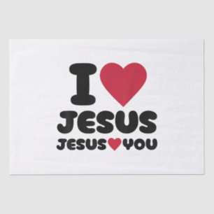 Ich Liebe Jesus und Jesus Lieben Sie Christlich Seidenpapier