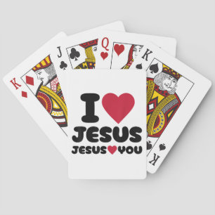 Ich Liebe Jesus und Jesus Lieben Sie Christlich Spielkarten