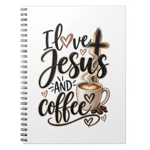 Ich liebe Jesus und Kaffee Notizblock