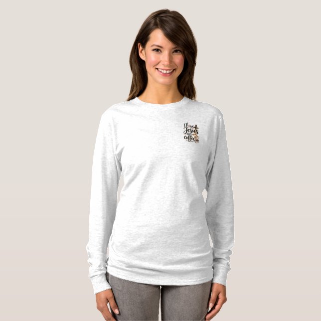 Ich liebe Jesus und Kaffee T-Shirt (Vorne ganz)