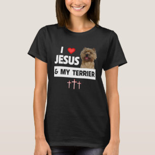 Ich Liebe Jesus und mein Cairn Terrier Dog Mama Va T-Shirt