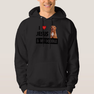 Ich Liebe Jesus und mein Doodle Hund Mama Vater Ha Hoodie