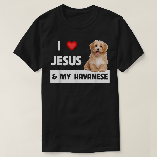 Ich Liebe Jesus und mein Hund Mama Hund Vater Pet  T-Shirt (Design vorne)
