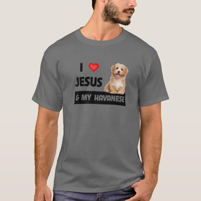 Ich Liebe Jesus und mein Hund Mama Hund Vater Pet  T-Shirt (Vorderseite)