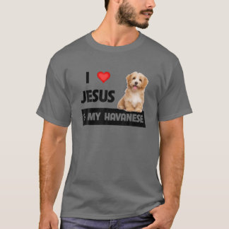 Ich Liebe Jesus und mein Hund Mama Hund Vater Pet  T-Shirt