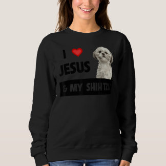 Ich Liebe Jesus und mein schiitischer Tzu Mama Vat Sweatshirt