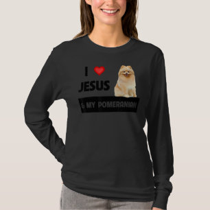 Ich Liebe Jesus und mein Spitz Hund Mama und Vater T-Shirt