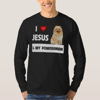 Ich Liebe Jesus und mein Spitz Hund Mama und Vater T-Shirt