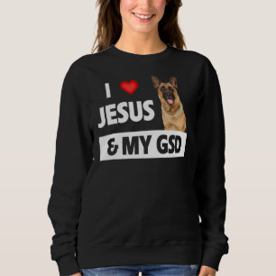 Ich Liebe Jesus und meine gsd Mama Vater Haustiere Sweatshirt