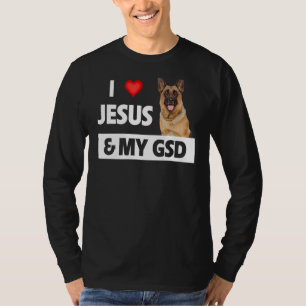 Ich Liebe Jesus und meine gsd Mama Vater Haustiere T-Shirt