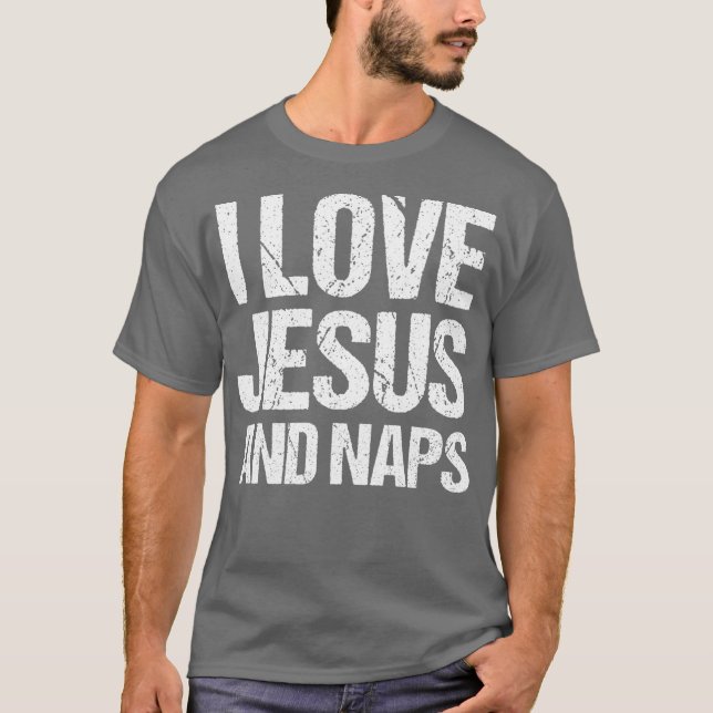 Ich Liebe Jesus und Nickerchen Funny Sleep Lover G T-Shirt (Vorderseite)
