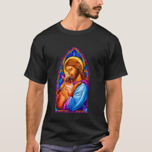 Ich liebe Jesus und siamesische Katze Lustiger chr T-Shirt