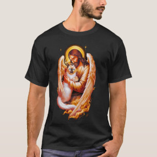 Ich liebe Jesus und siamesische Katze Lustiger chr T-Shirt