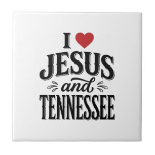 Ich liebe Jesus und Tennessee Vintage-Christen-Des Fliese