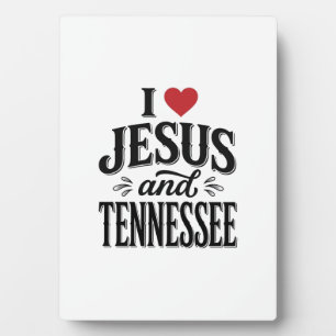 Ich liebe Jesus und Tennessee Vintage-Christen-Des Fotoplatte