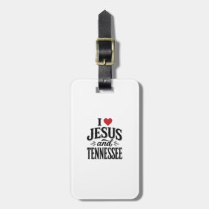 Ich liebe Jesus und Tennessee Vintage-Christen-Des Gepäckanhänger