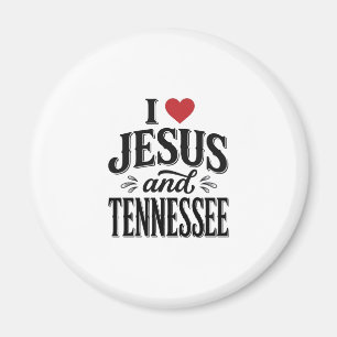 Ich liebe Jesus und Tennessee Vintage Christian De Magnet