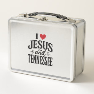 Ich liebe Jesus und Tennessee Vintage Christian De Metall Brotdose