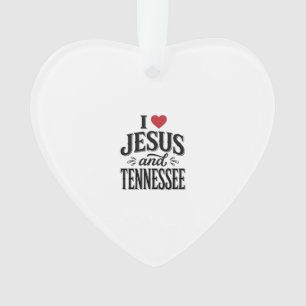 Ich liebe Jesus und Tennessee Vintage Christian De Ornament