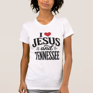 Ich liebe Jesus und Tennessee Vintage Christian De T-Shirt