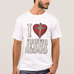 Ich liebe Jesus Vintage Gravur Faith Shirt Design_