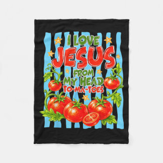 Ich liebe Jesus von Kopf bis Fuß lustig Fleecedecke