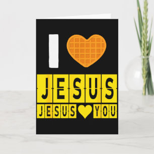Ich liebe Jesus Waffel Herz Jesus liebt dich lusti Karte