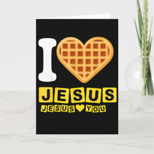 Ich liebe Jesus Waffel Herz Karte