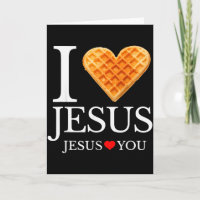 Ich liebe Jesus Waffel Herz Lustiger Christlicher