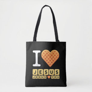 Ich liebe Jesus-Waffelherz