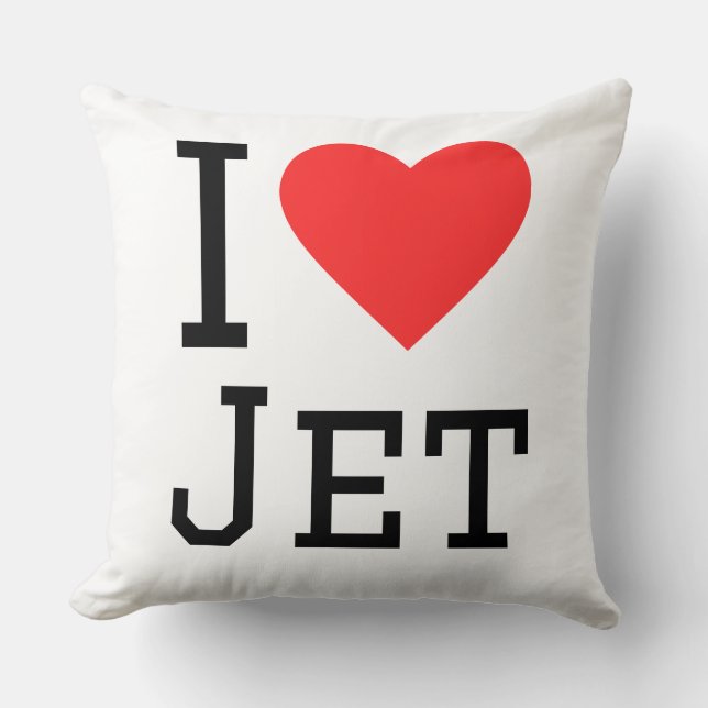 Ich liebe Jet Kissen (Vorderseite)