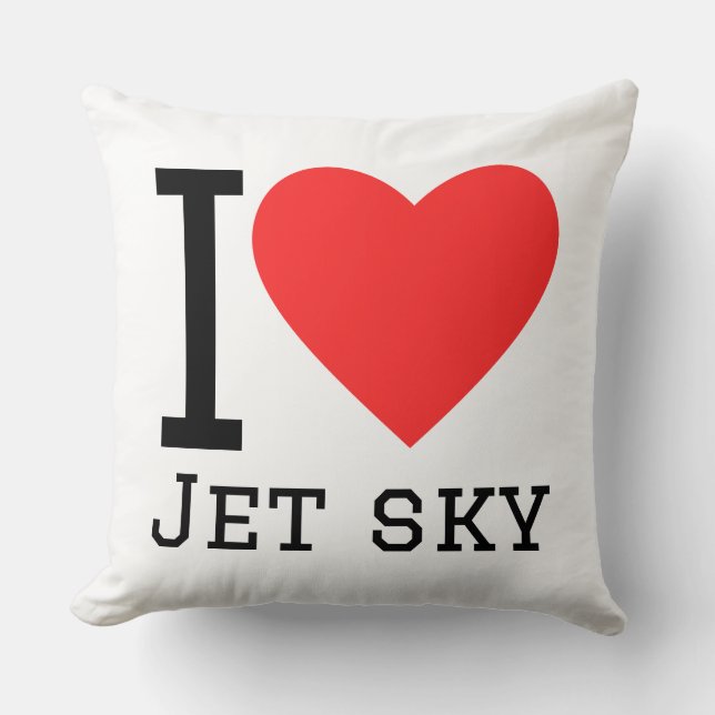 Ich liebe Jet-Sky Kissen (Vorderseite)