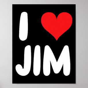 Ich liebe Jim - Herz - Name Poster