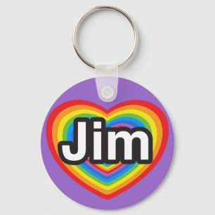 Ich Liebe Jim. Ich Liebe dir Jim. Herz Schlüsselanhänger