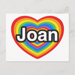 Ich Liebe Joan. Ich Liebe, du gehst. Herz Postkarte