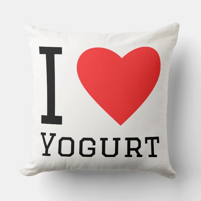 Ich liebe Joghurt Kissen (Vorderseite)