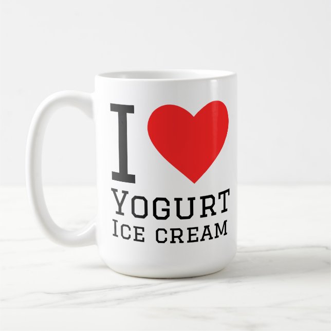 Ich liebe Joghurteiscreme Kaffeetasse (Links)